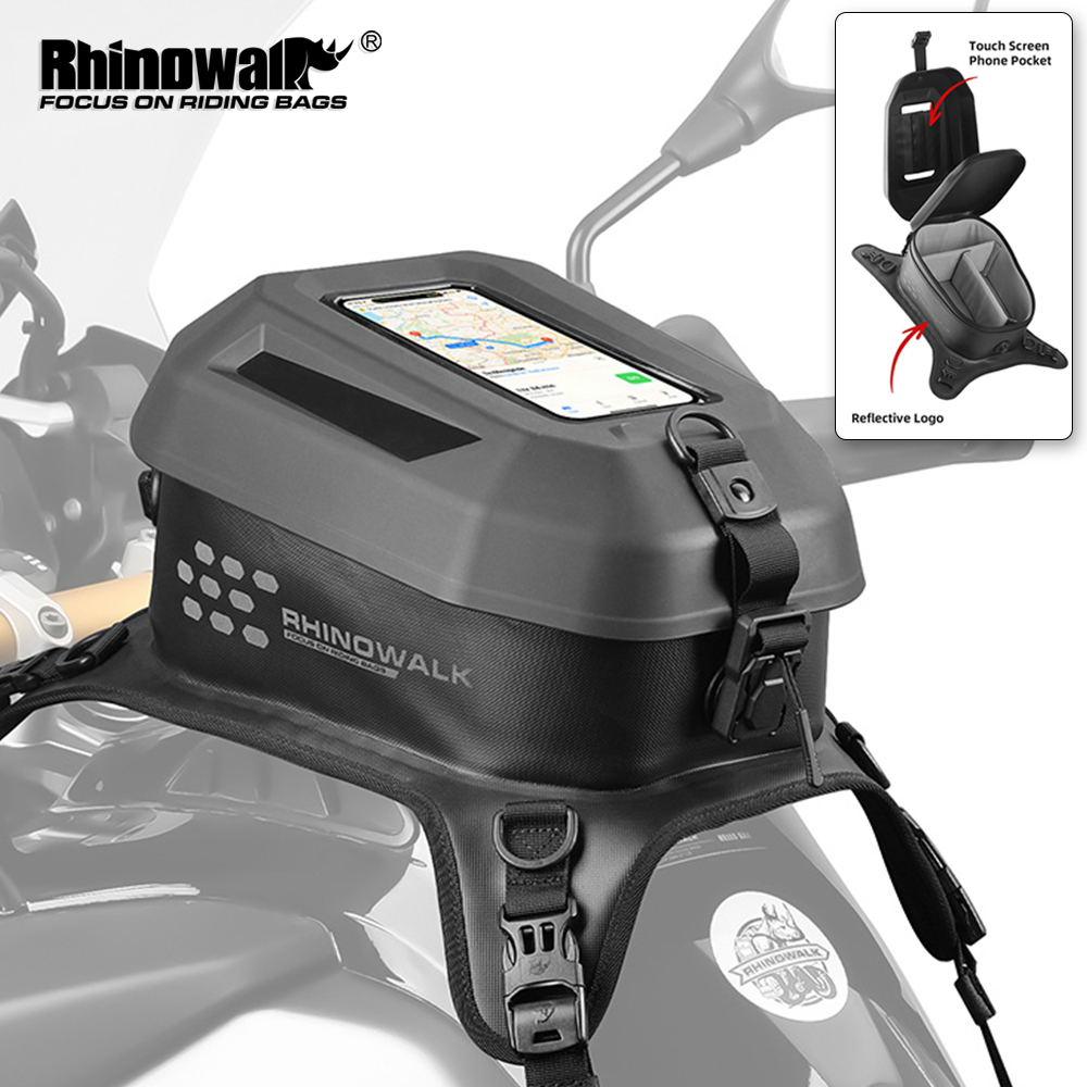 Drone Camera Waterproof - Rhinowalk タッチスクリーンオートバイタンクバッグ 5.6L バックパック防水取り外し可能な蓋カメラドローンバッグ収納ツールバッグ