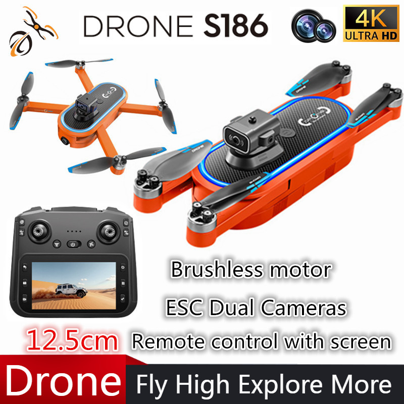 2025 S186 ドローン プロ仕様 4K HD デュアル - Drone Camera With Gimbal のレビューと価格