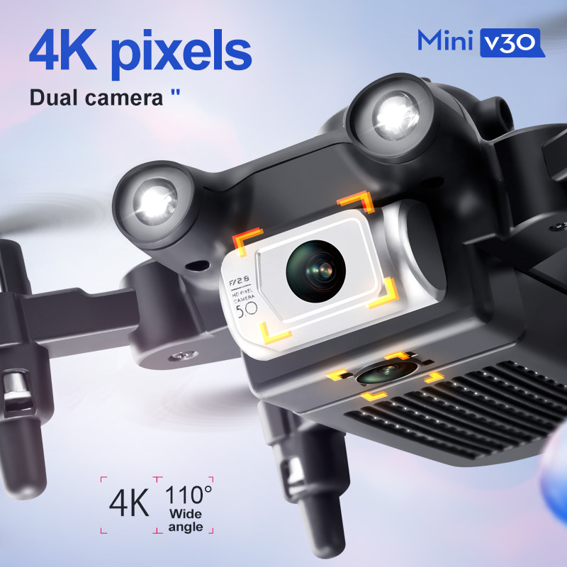 ミニ V30 WiFi FPV ドローン 4K HD デュア - Drone Camera Lens のレビューと価格