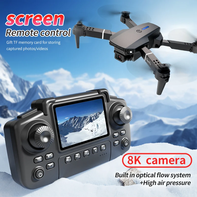 プロフェッショナル E88 プロドローン スクリーン付き 8 - Drone Camera Wide Angle のレビューと価格