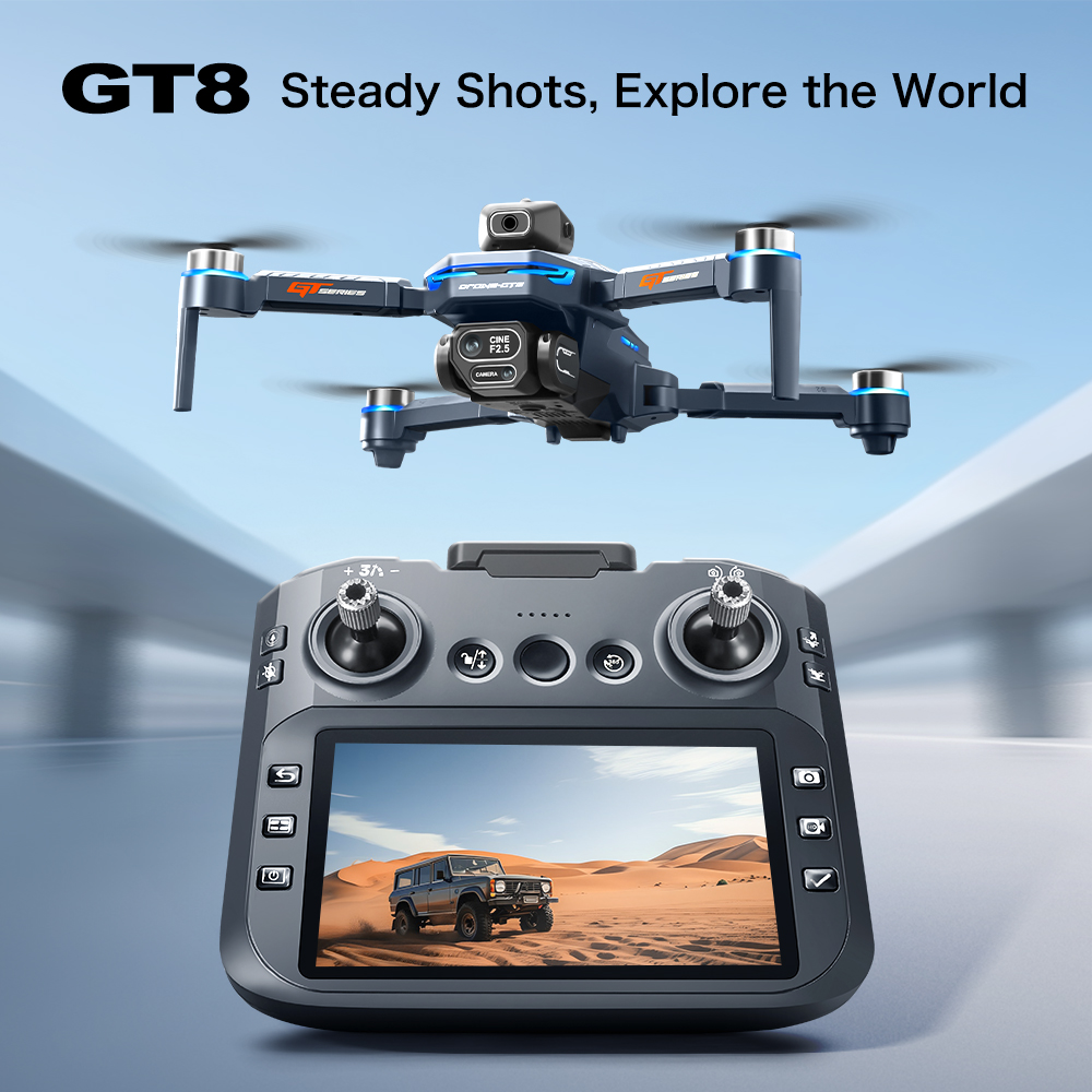 GT8 Max折りたたみ式ドローン 8K HDプロフェッショ - Drone Camera Night Vision のレビューと価格