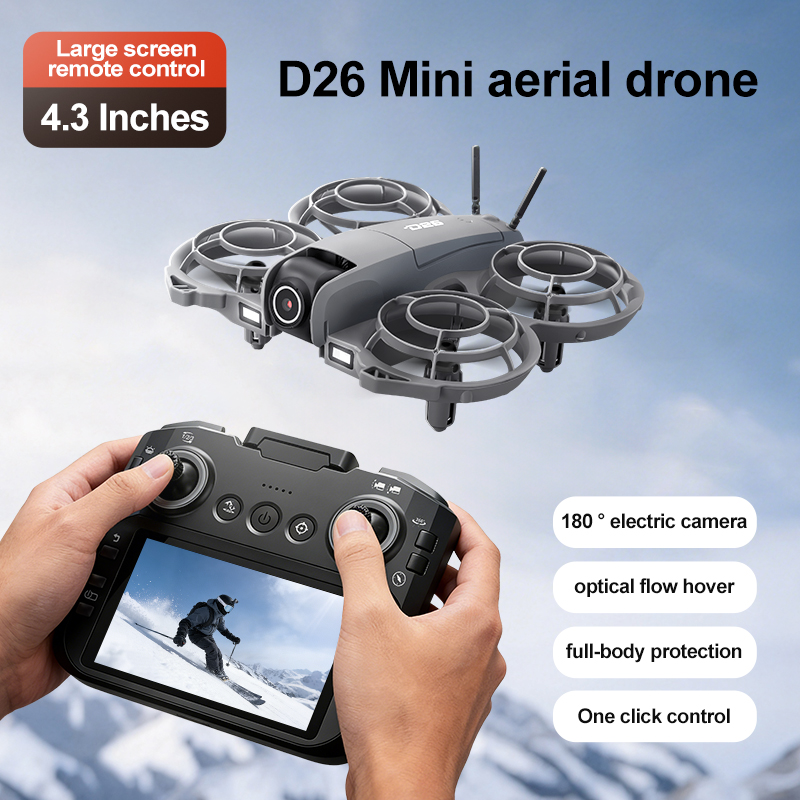 D26 ドローン 4K 空撮HD 180 °   カメラ付き - Drone Camera Lens のレビューと価格