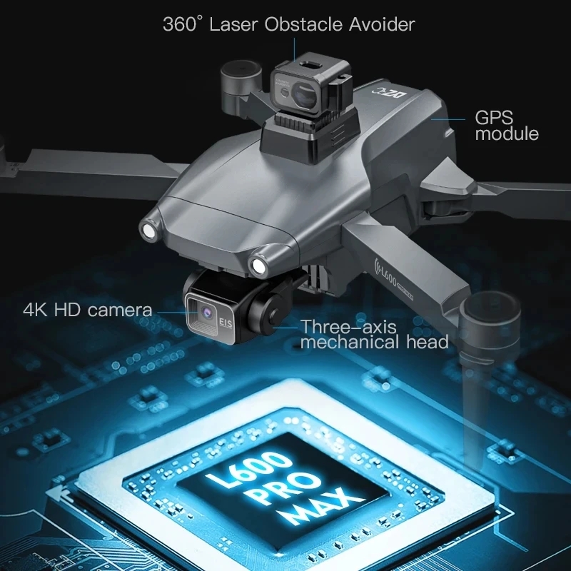 L600 プロマックス GPS ドローンプロフェッショナル  - Drone Camera Lens のレビューと価格