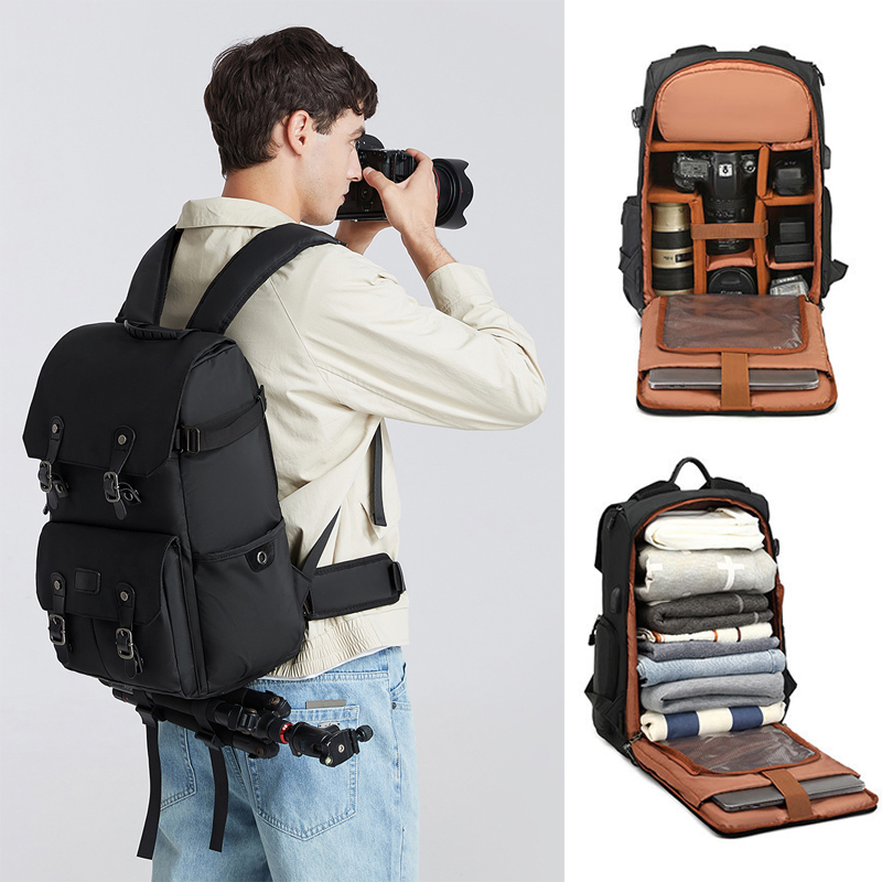 防水デジタル一眼レフカメラバックパック屋外大容量多機能17イ - Drone Camera Waterproof のレビューと価格