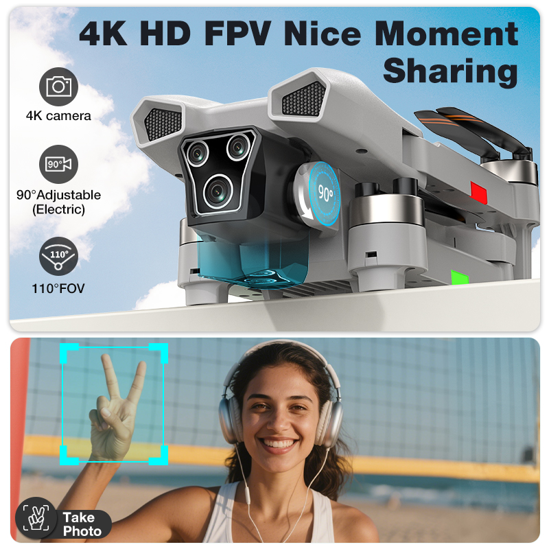 新型ホットL017プロドローン ブラシレス 3Dロール 36 - Drone Camera Lens のレビューと価格